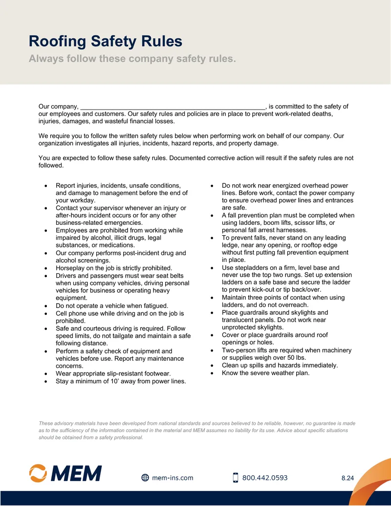 Roofing Safety Rules Compliance Guide