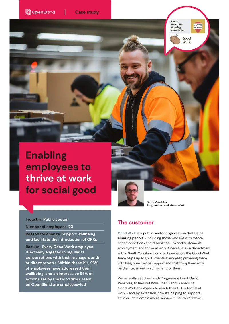 Good Work Case Study on Employee Wellbeing