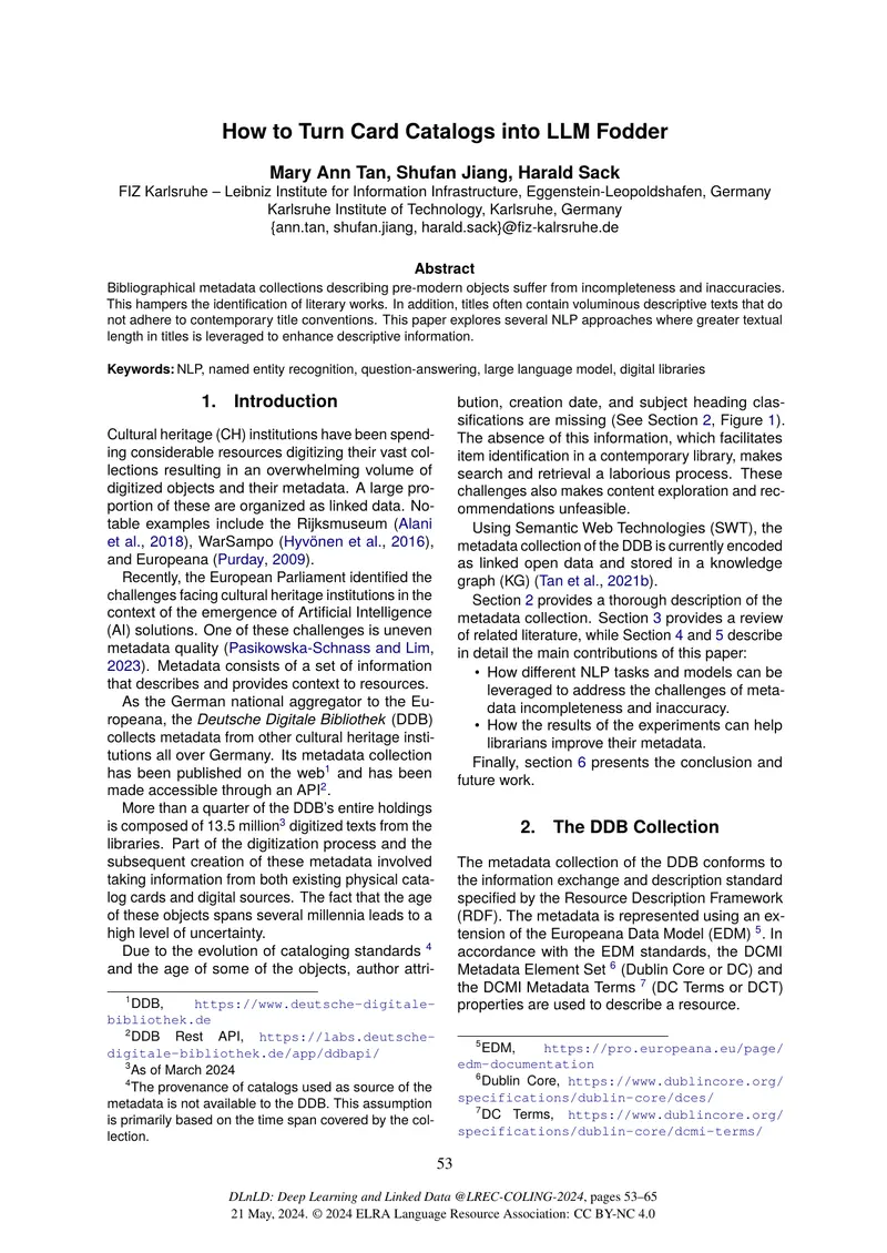 NLP Approaches for Enhancing Metadata Quality