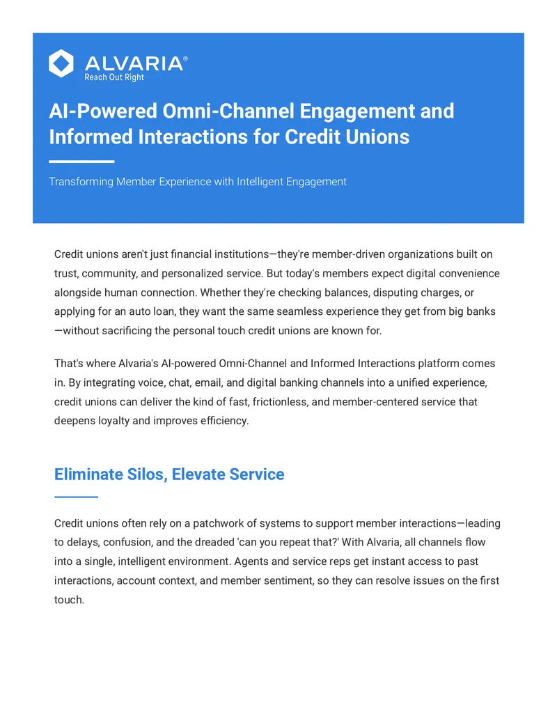 AI-Powered Omni-Channel Engagement for Credit Unions