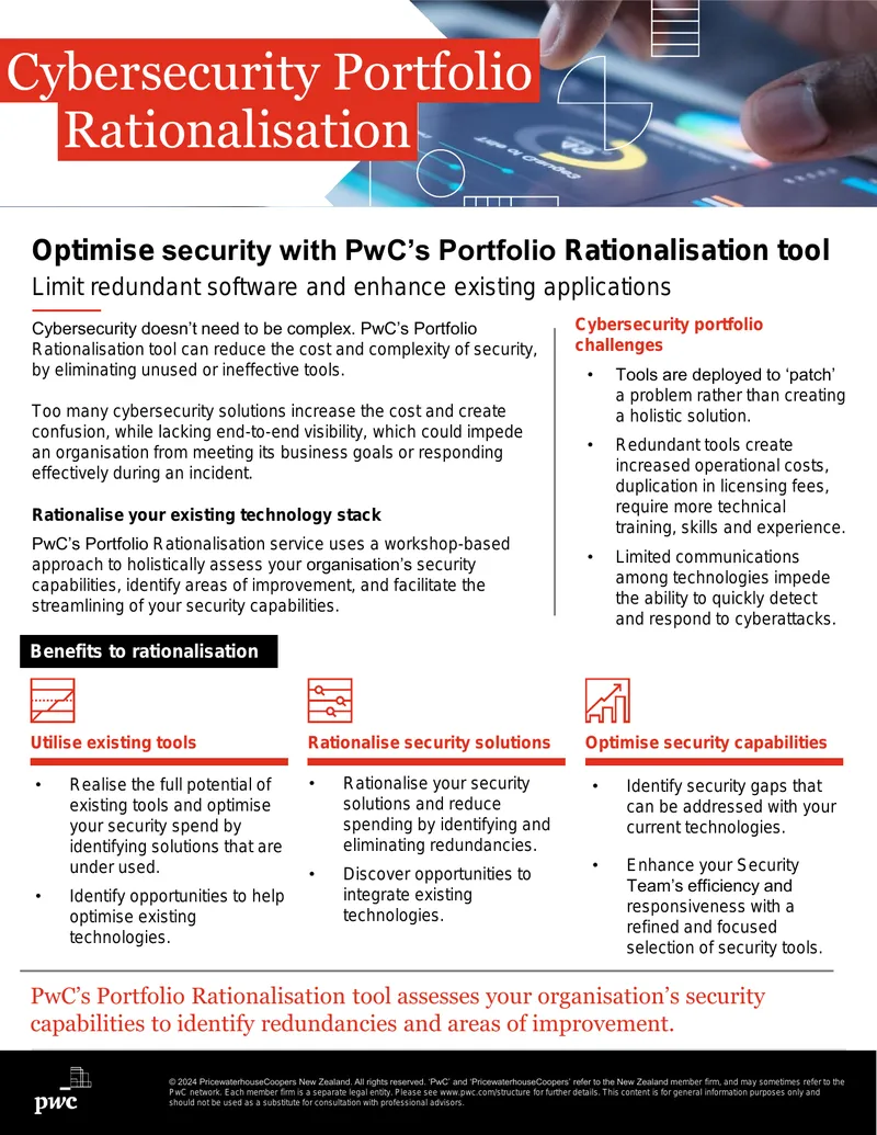 Cybersecurity Portfolio Rationalisation Approach