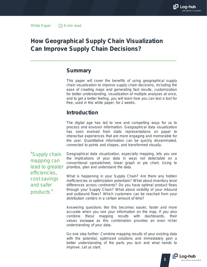 Geographical Supply Chain Visualization Benefits