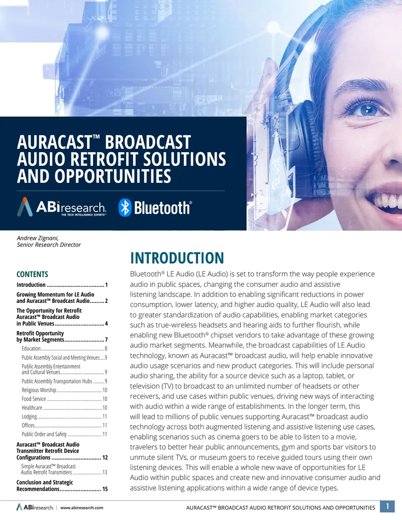 Auracast Broadcast Audio Retrofit Solutions Overview