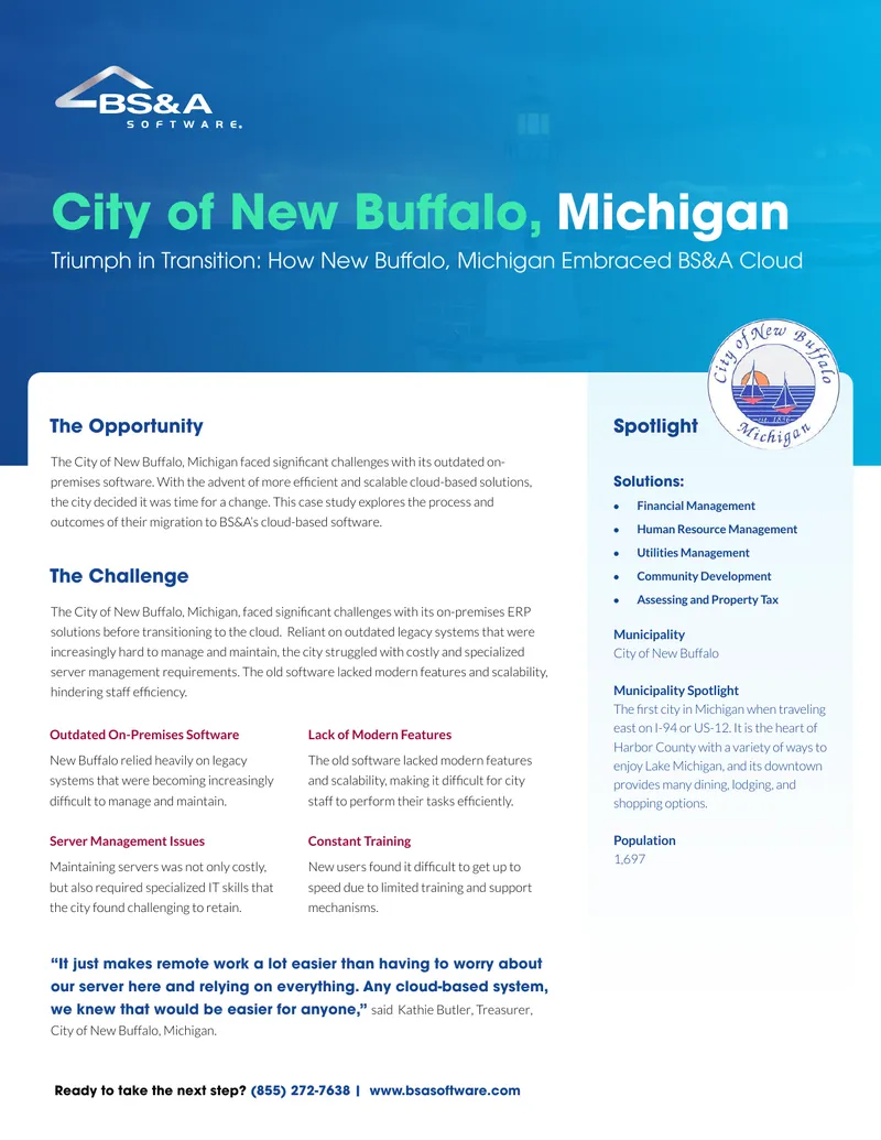 Cloud Migration Case Study for New Buffalo, Michigan