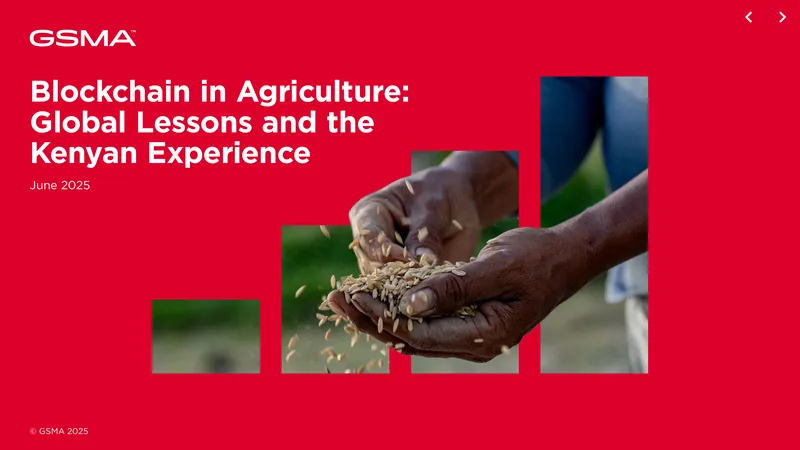 Blockchain Applications in Agriculture Value Chains