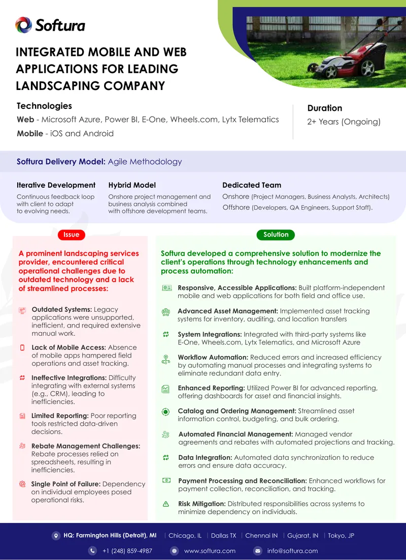 Integrated Mobile and Web Applications for Landscaping Company