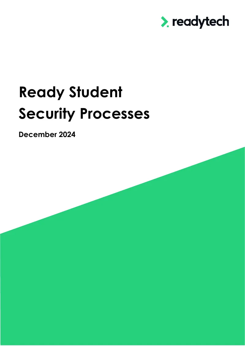 Ready Student Security Processes Overview