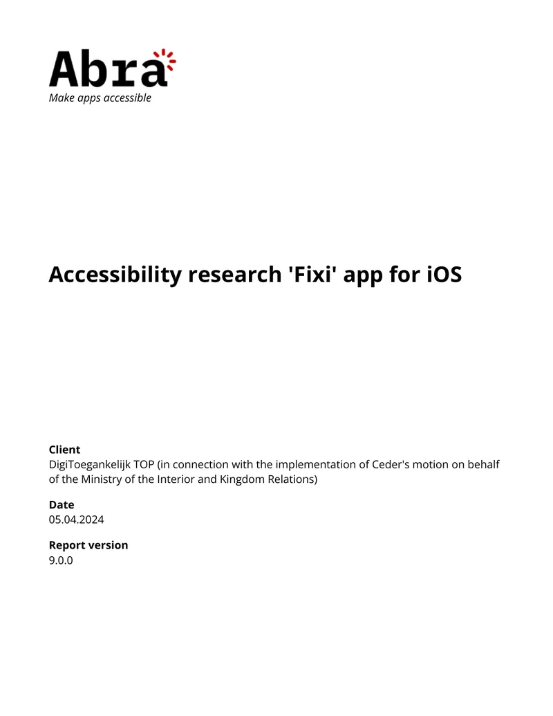 Accessibility Research Report for Fixi App