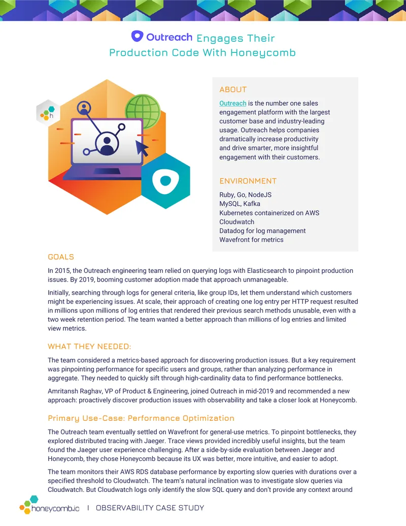 Observability Case Study on Honeycomb Implementation