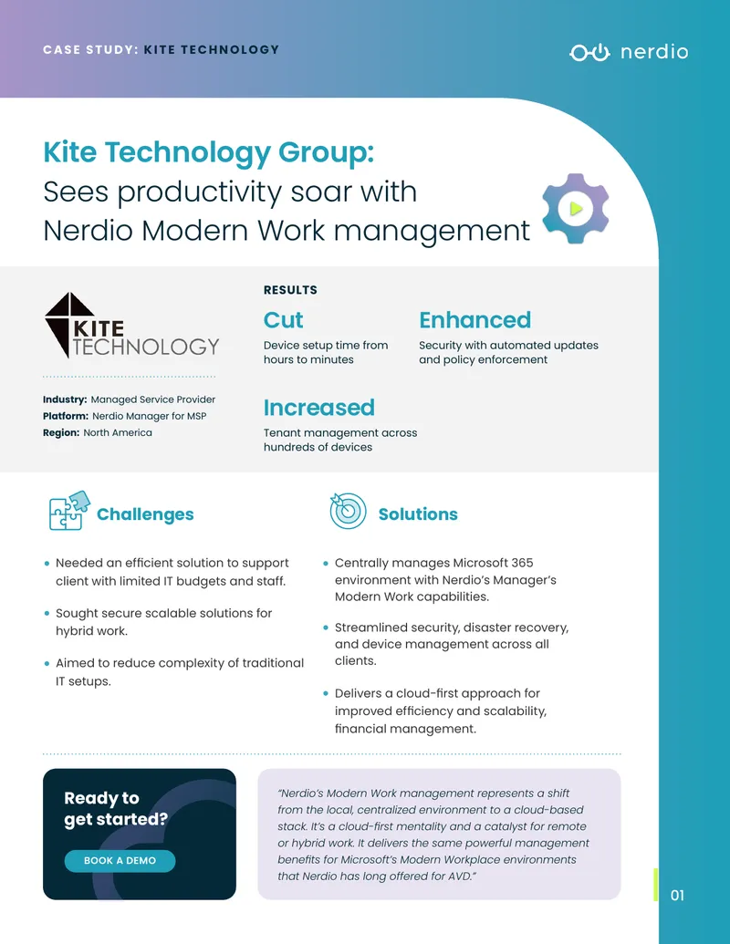 Kite Technology Case Study on Nerdio Management