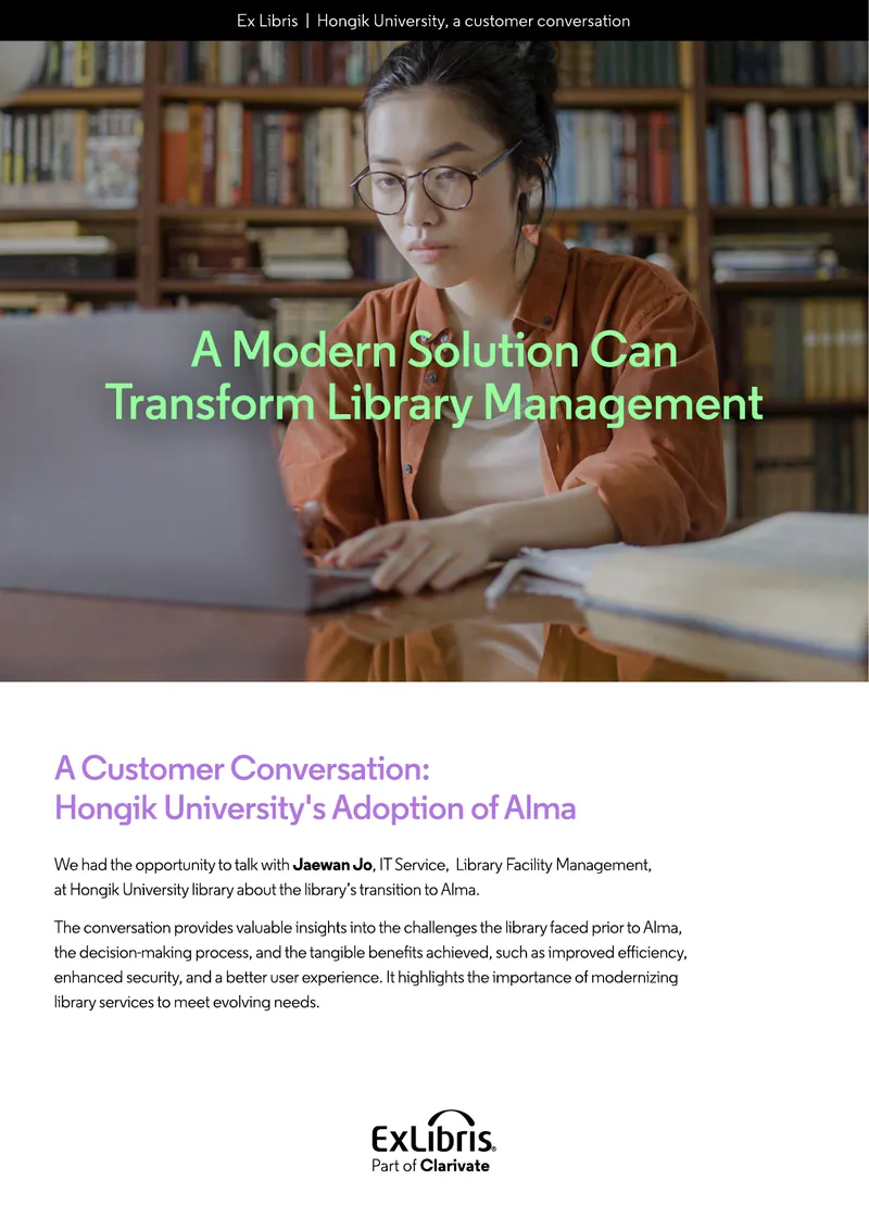 Hongik University Library's Transition to Alma