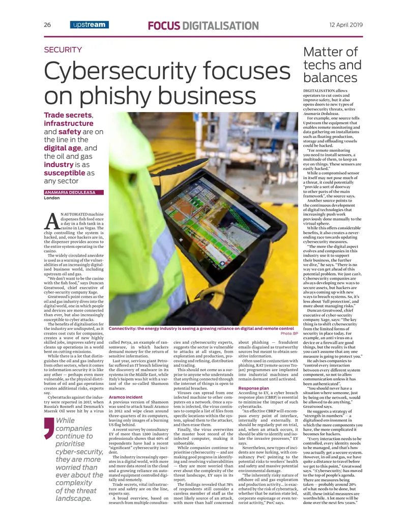 Cybersecurity Challenges in the Oil and Gas Industry