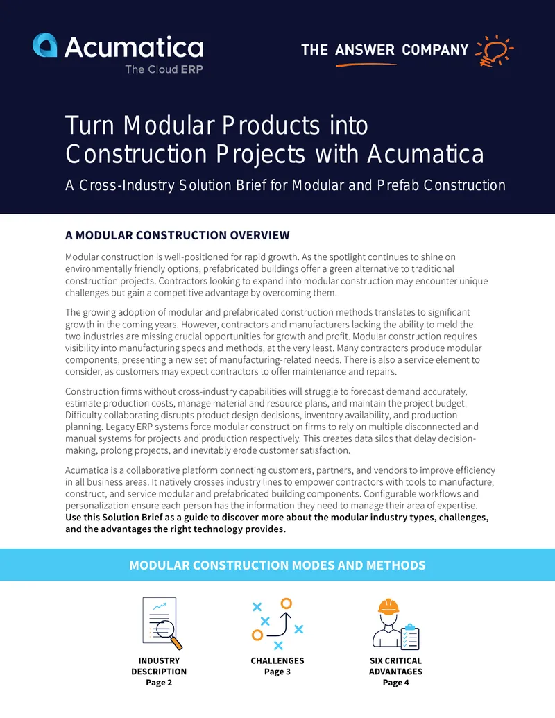 Modular Construction Overview and Challenges