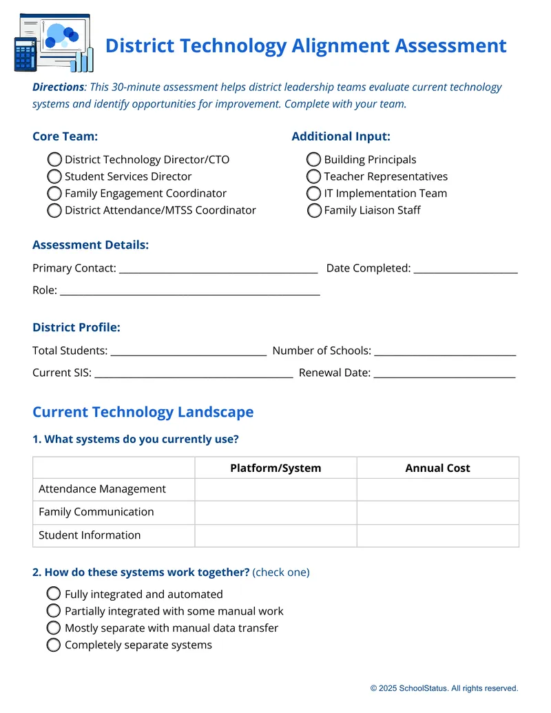 District Technology Alignment Assessment Guide