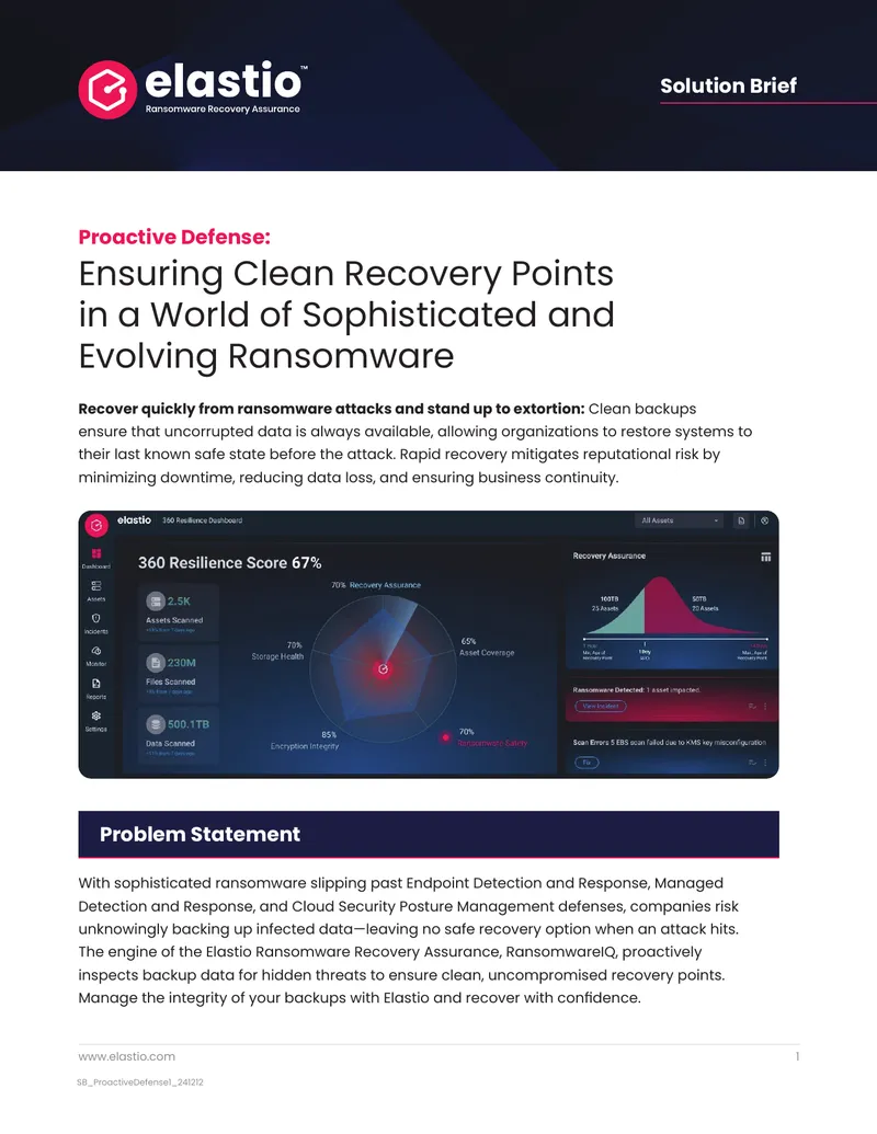 Proactive Defense for Ransomware Recovery Assurance