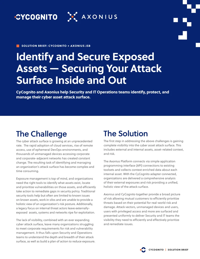 Cyber Asset Attack Surface Management Solution Brief