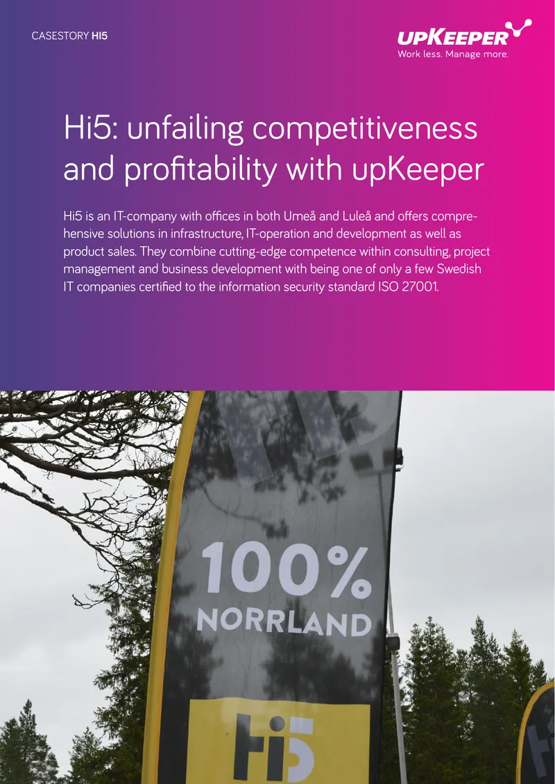 Hi5 Case Study on upKeeper Implementation