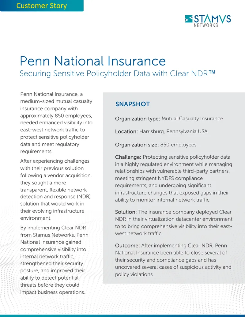 Securing Policyholder Data with Clear NDR Solution