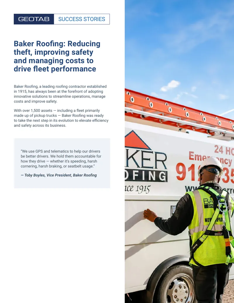 Baker Roofing Fleet Management Optimization Case Study