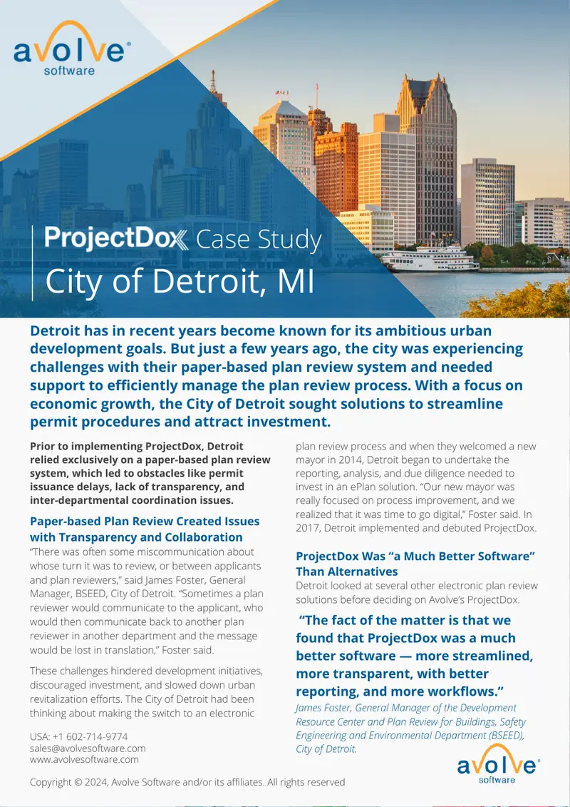 City of Detroit Plan Review Process Improvement