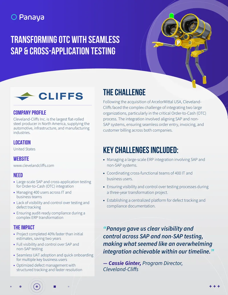Cleveland-Cliffs ERP Integration Testing Case Study
