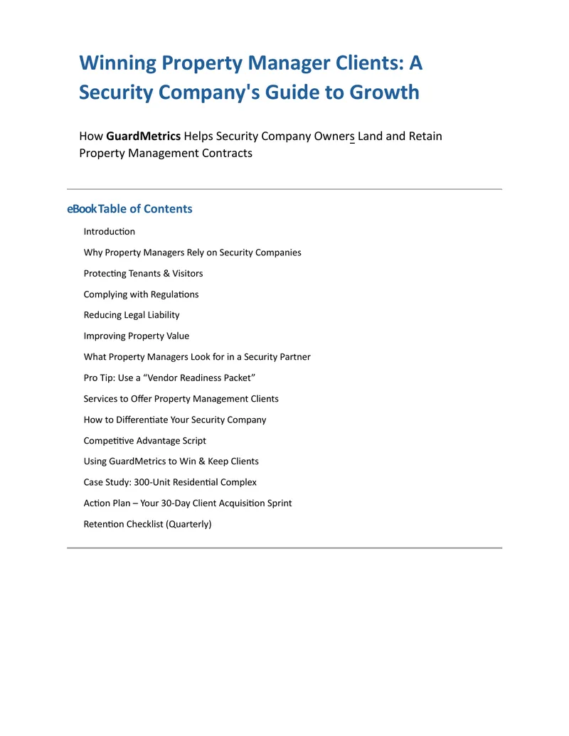 Guide to Winning Property Management Contracts
