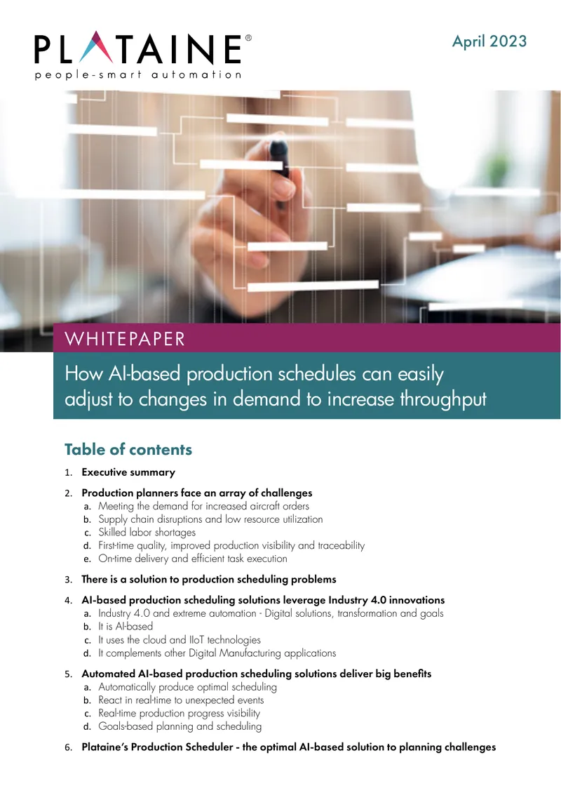 AI-based Production Scheduling Solutions for Manufacturing