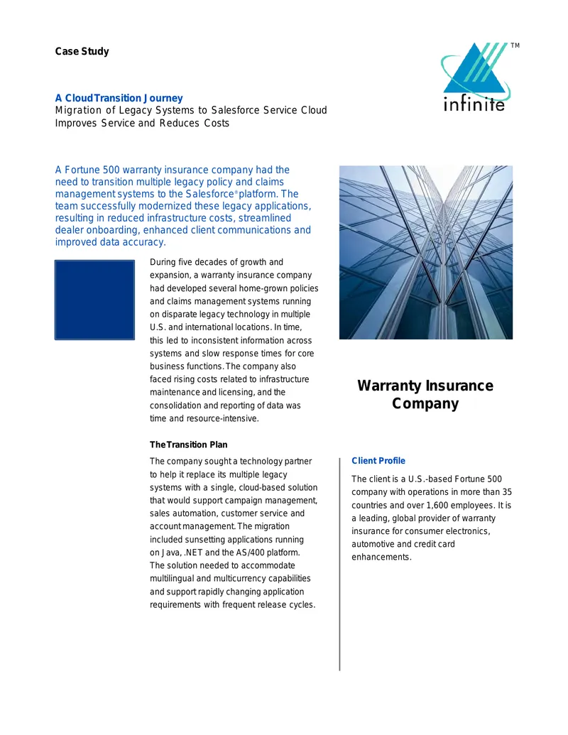 Migration of Legacy Systems to Salesforce Service Cloud