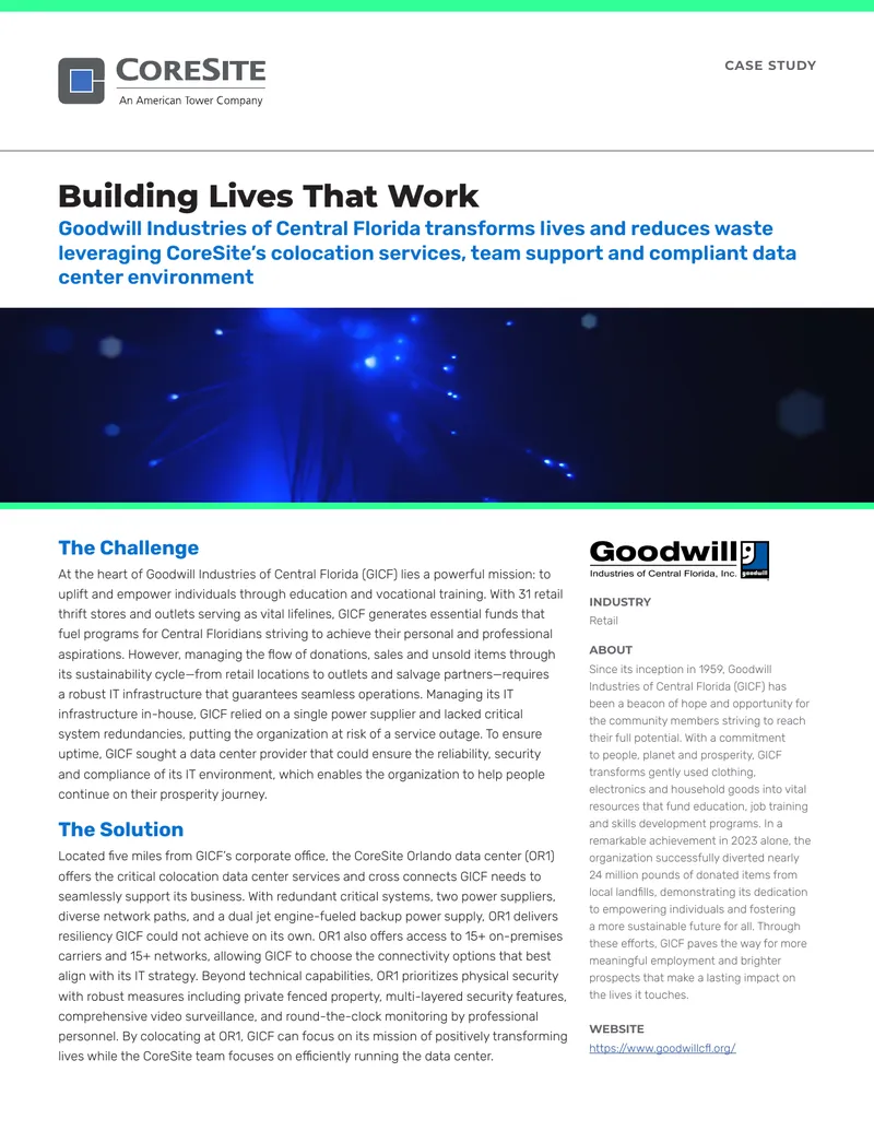 Goodwill Industries of Central Florida Case Study