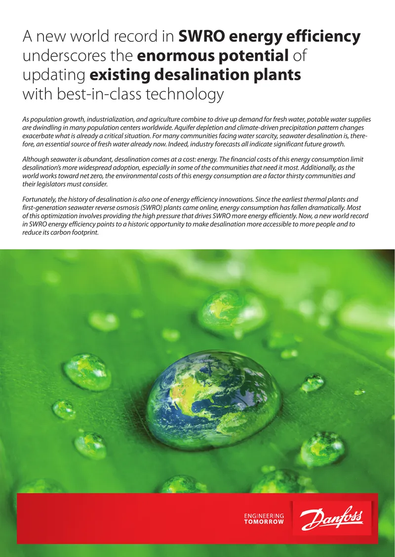 Advancements in Seawater Desalination Energy Efficiency