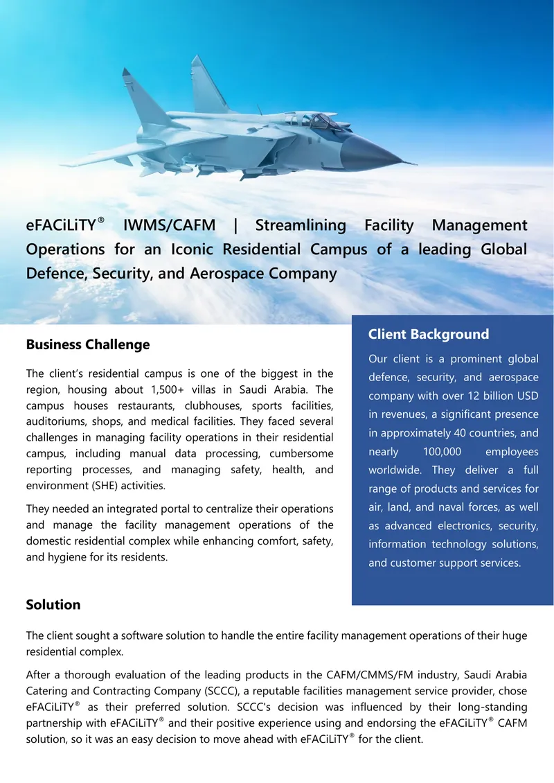 Facility Management Operations Streamlining for Residential Campus