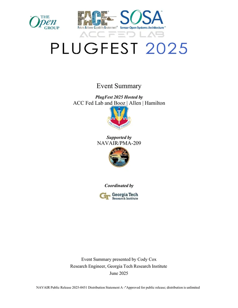 PlugFest 2025 Technical Summary and Report