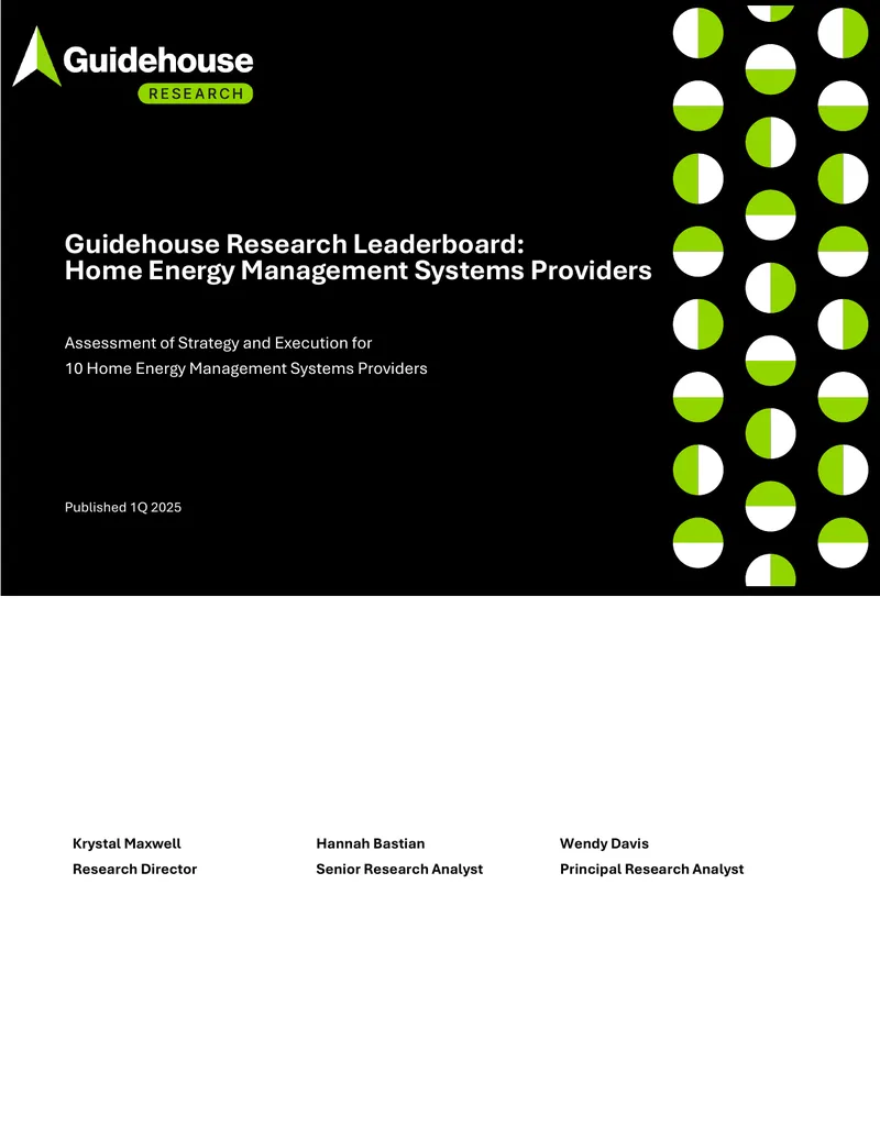 Guidehouse Research Leaderboard for Home Energy Management Systems