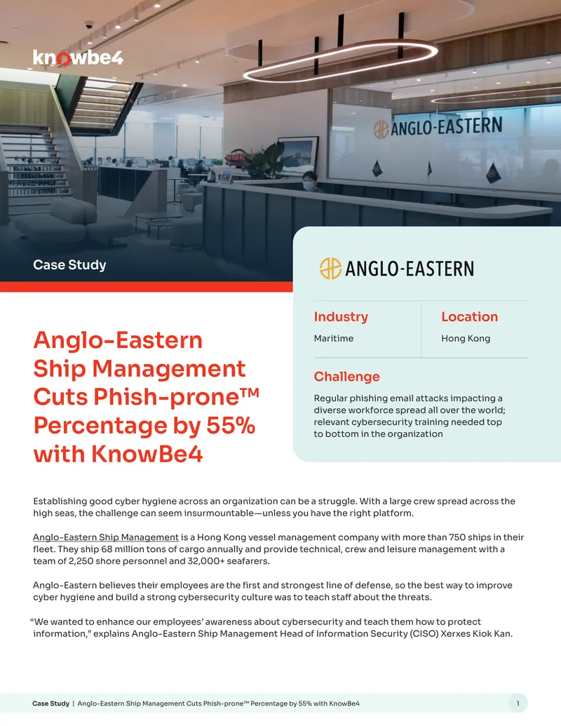 Anglo-Eastern Ship Management Cybersecurity Training Case Study
