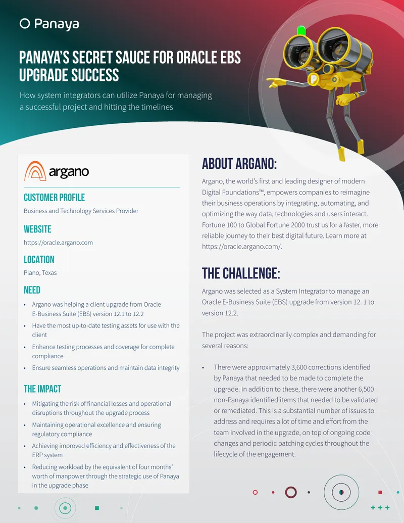Panaya's Role in Oracle EBS Upgrade Management