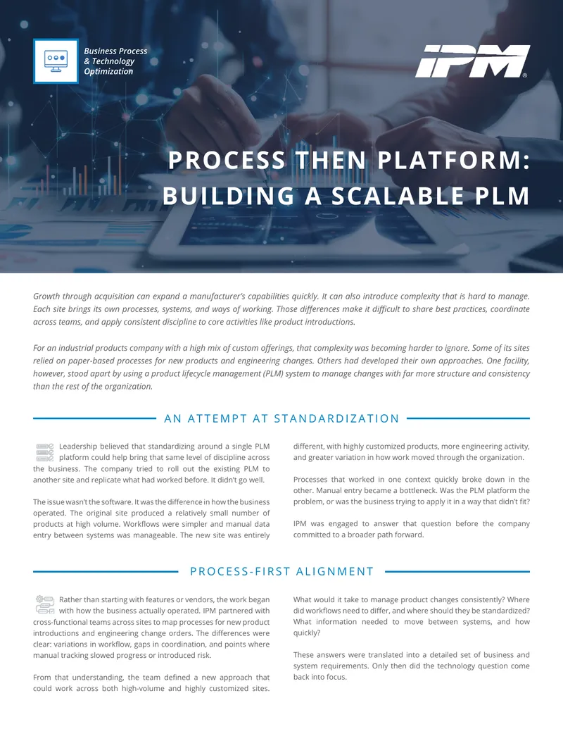 Building a Scalable Product Lifecycle Management
