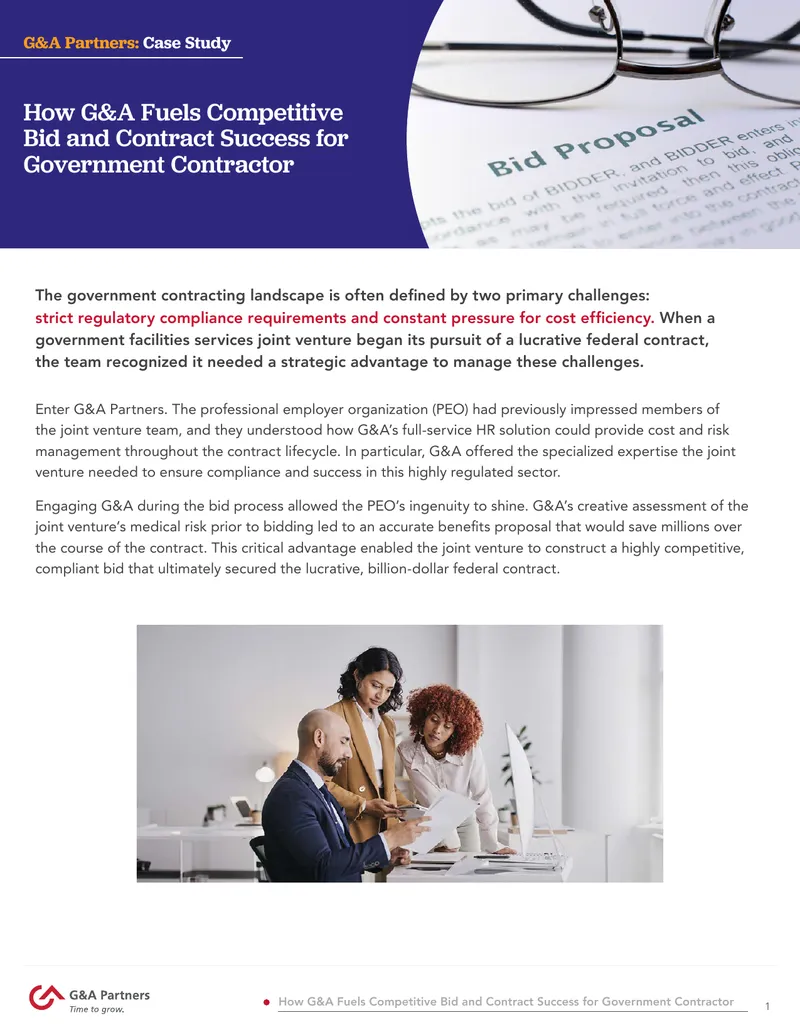 G&A Partners Case Study on Government Contracting