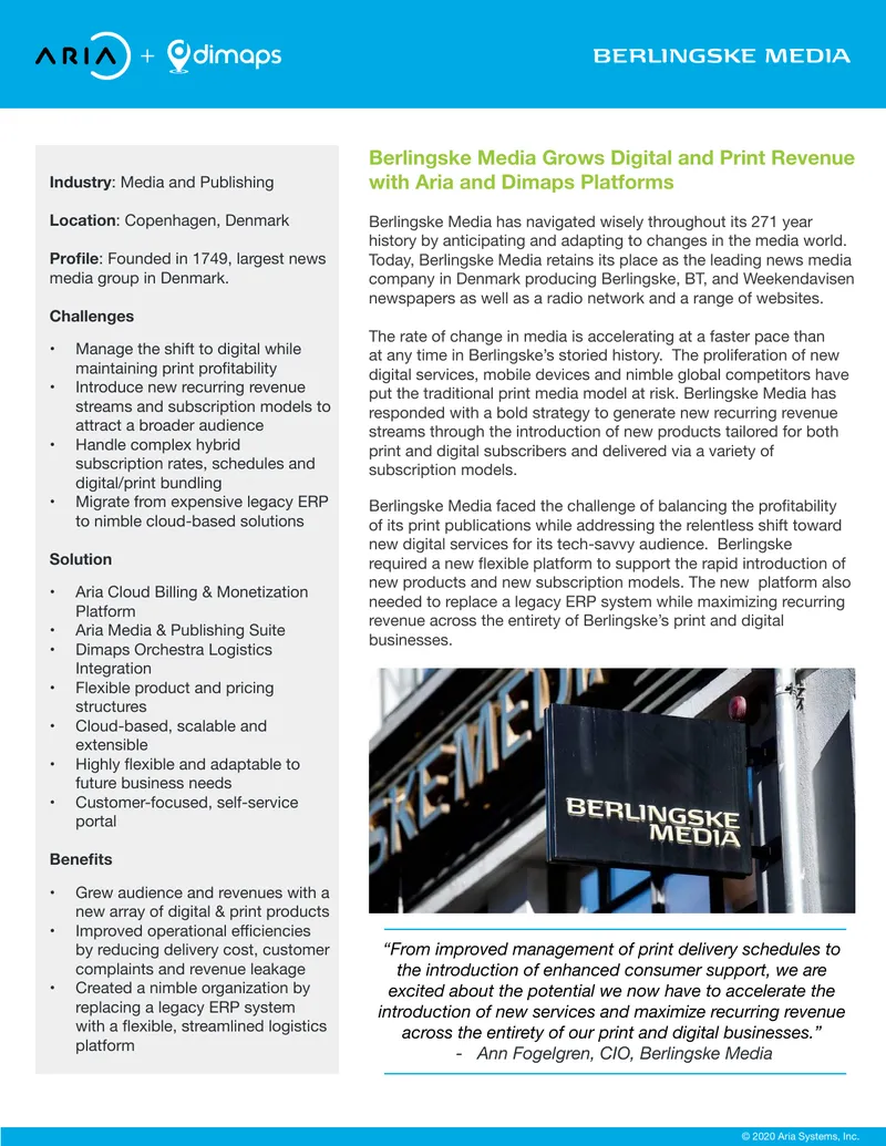 Berlingske Media Digital Transformation Strategy