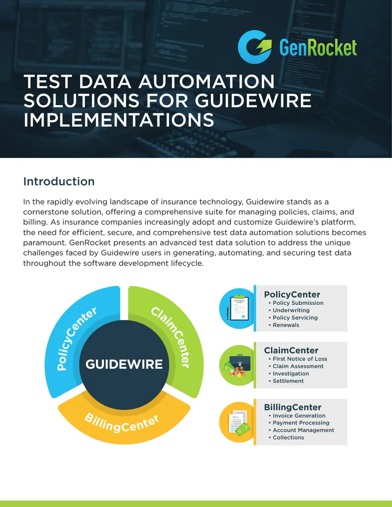 Test Data Automation Solutions for Guidewire Implementations