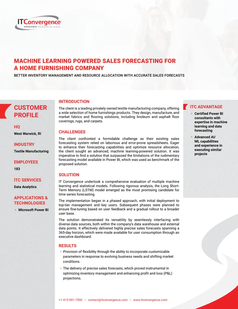 Machine Learning Powered Sales Forecasting for Textile Manufacturing