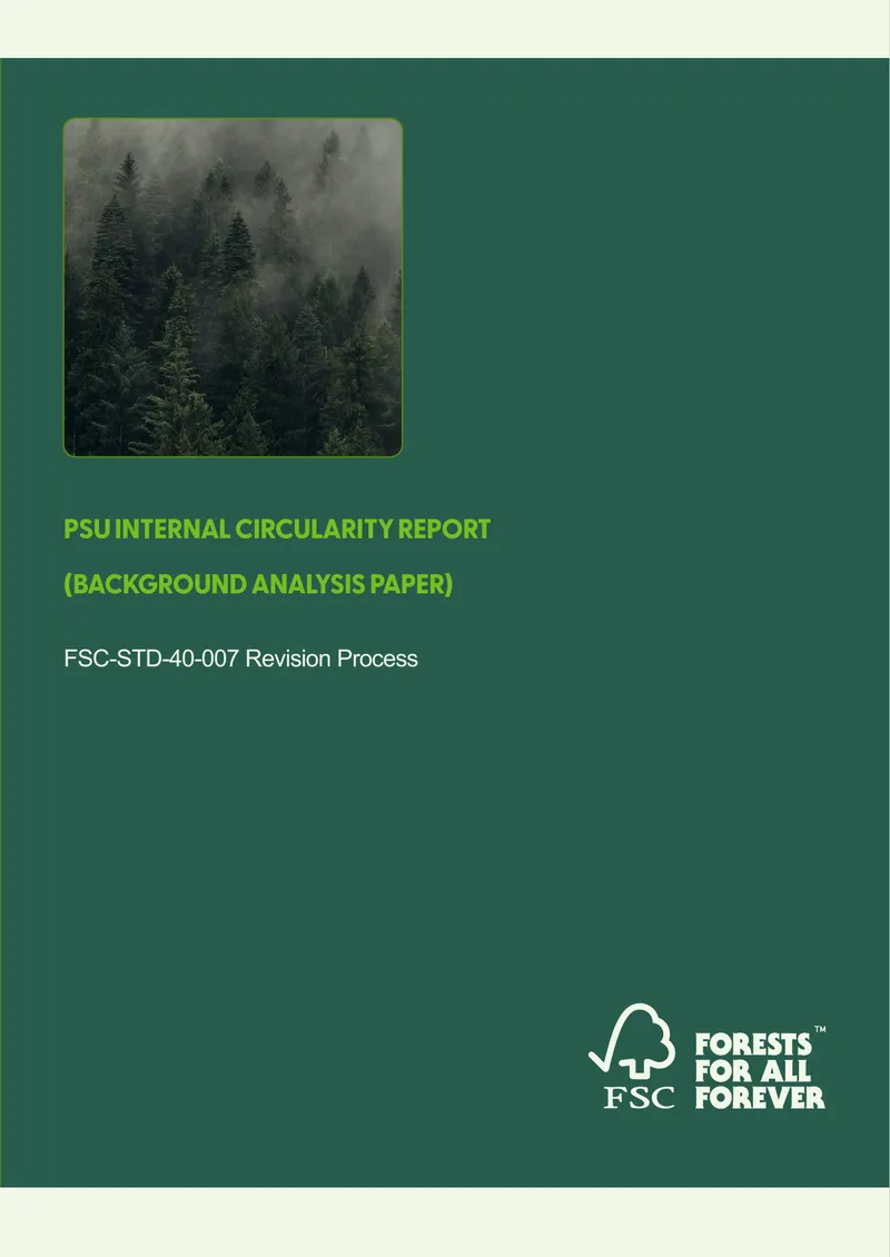 PSU Internal Circularity Report on FSC Standards