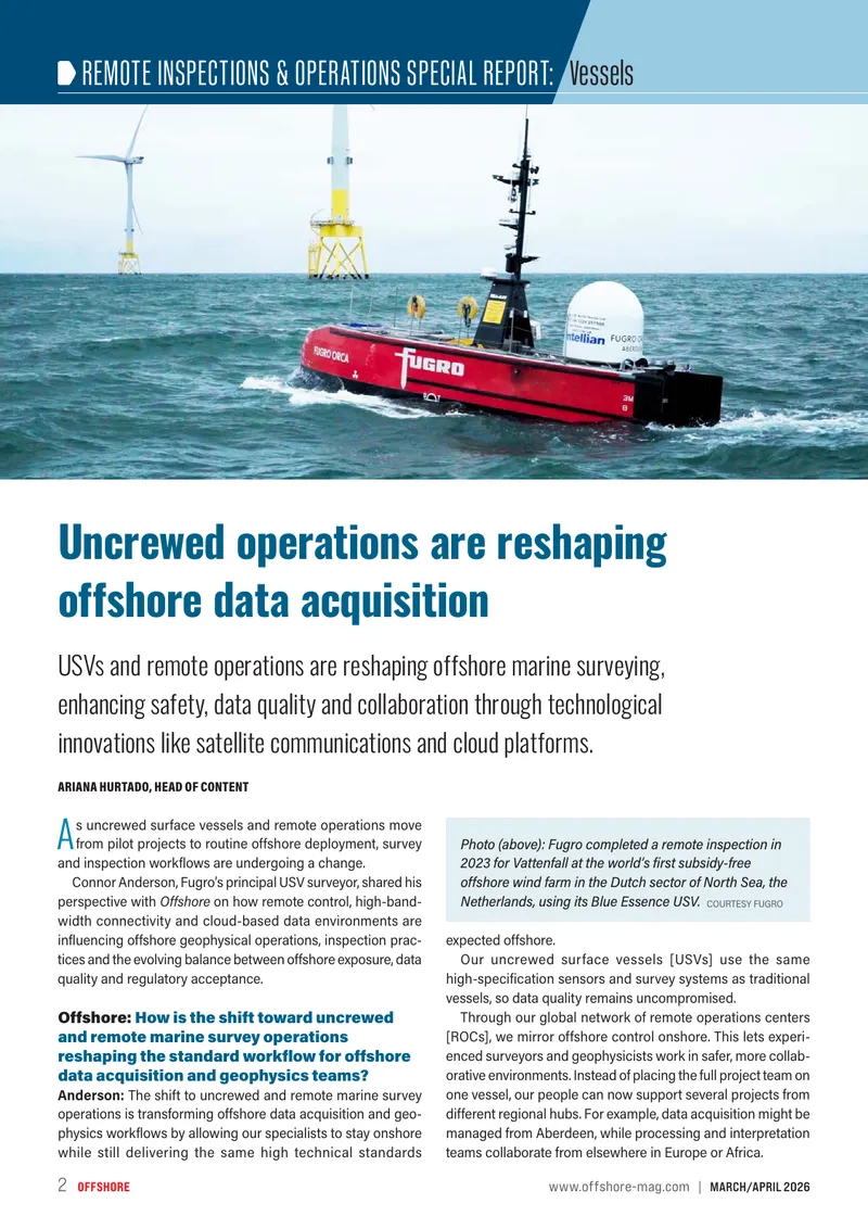 Remote Operations in Offshore Marine Surveying