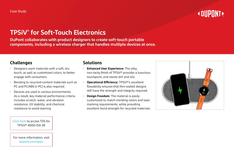 Case Study on TPSiV for Soft-Touch Electronics
