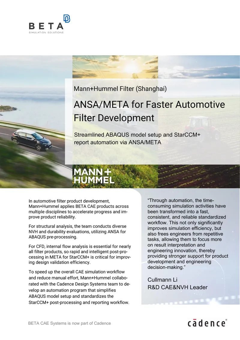 Automation of CAE Processes for Automotive Filters
