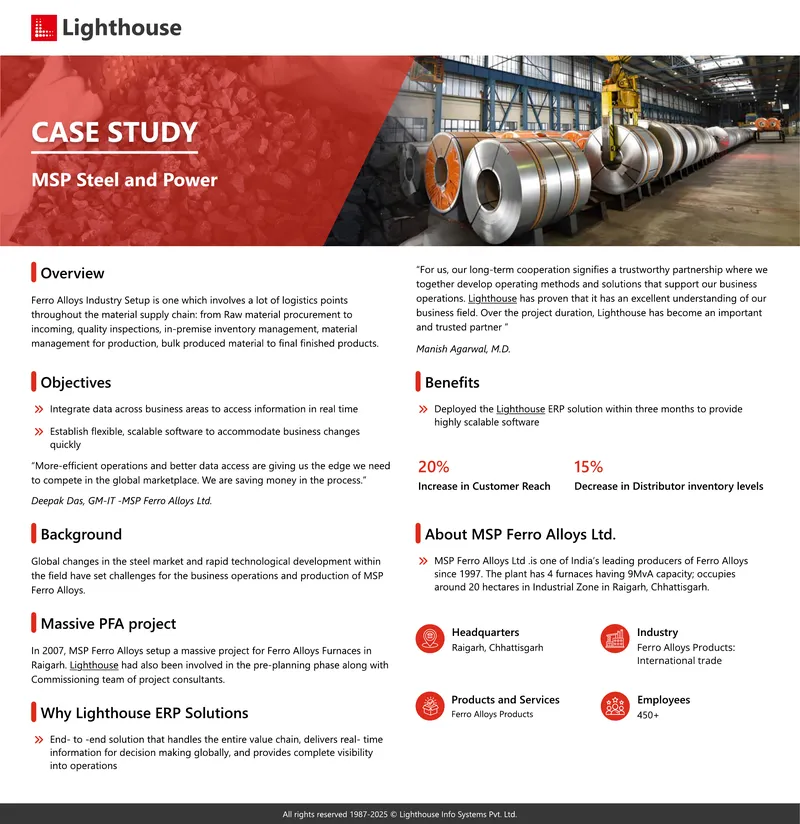 MSP Steel and Power Case Study