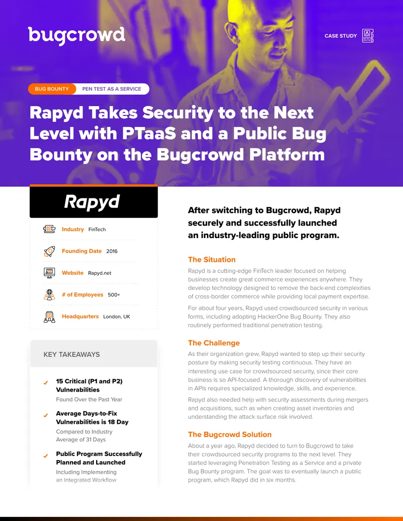 Rapyd Enhances Security with Bugcrowd Solutions