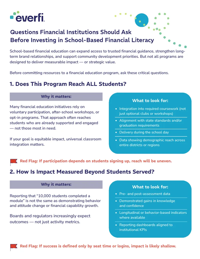 Guidelines for Effective School-Based Financial Education Programs