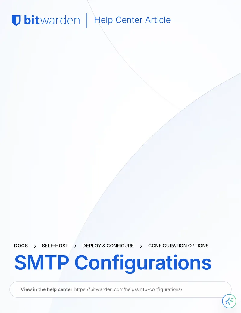 SMTP Configuration Guide for Bitwarden Self-Hosted Servers