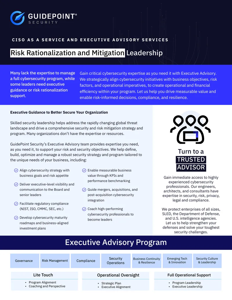 CISO as a Service and Executive Advisory Services