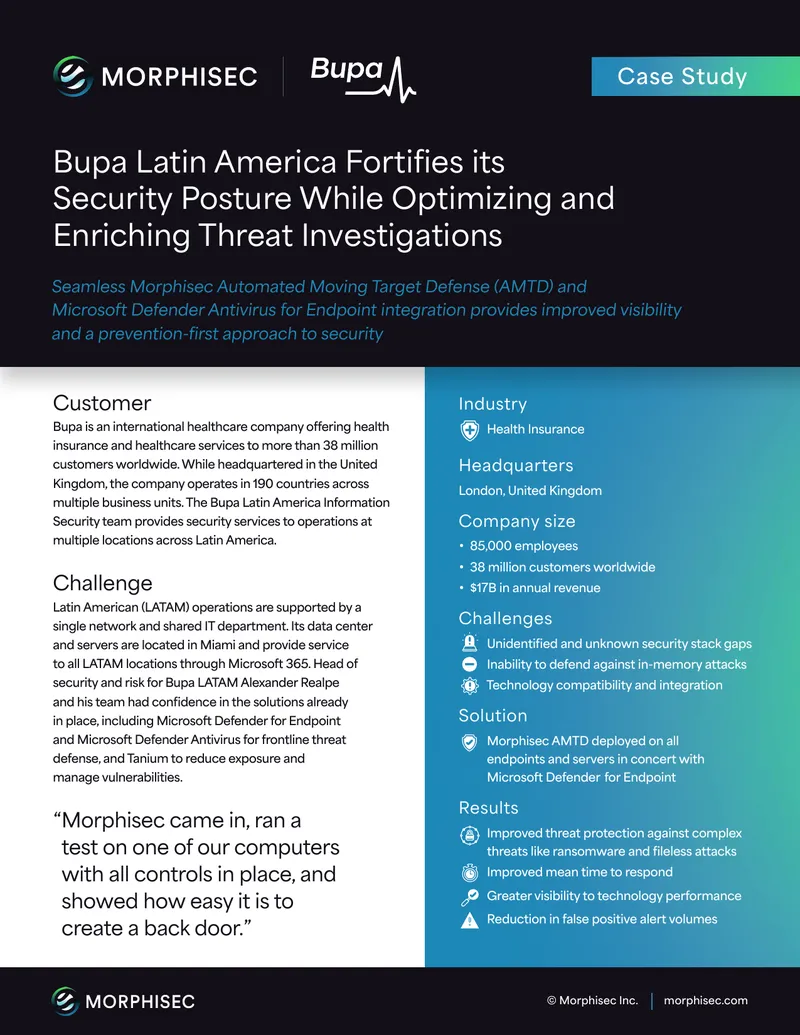 Bupa Latin America Cybersecurity Enhancement Case Study